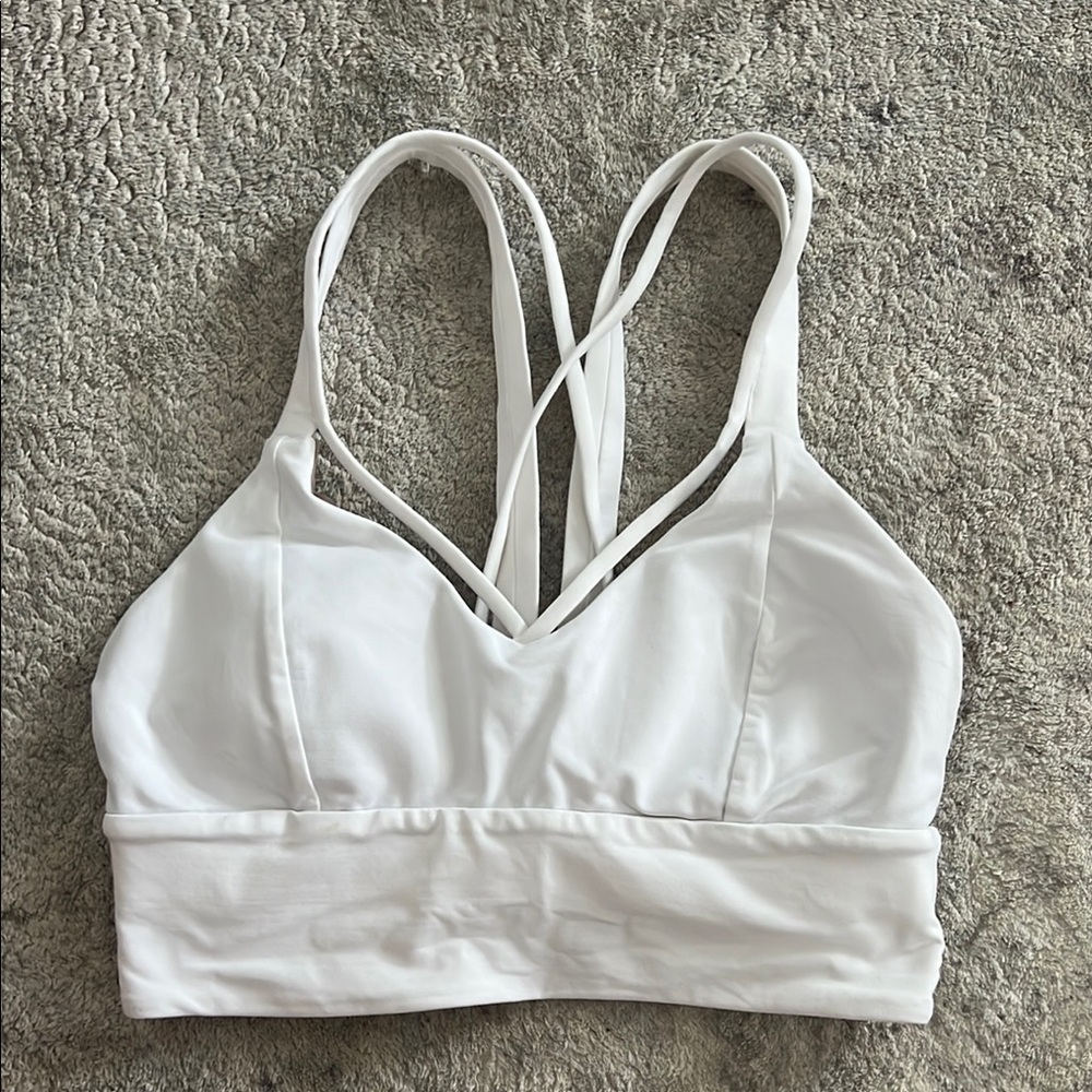 Lululemon White Strappy Sports Bra